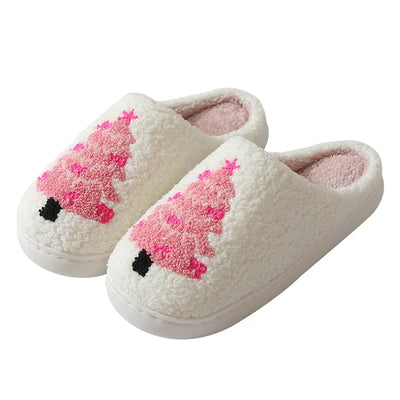 Cozy Christmas Fashion women slip on platform house slippers from Vogue Vibes Boutique, perfect womens christmas slippers for holiday relaxation.